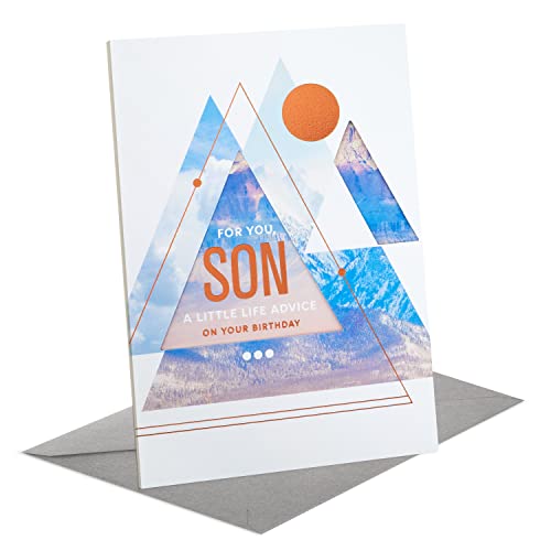 Hallmark Birthday Card for Son (Hangable or Displayable Decoration, Modern Mountains)