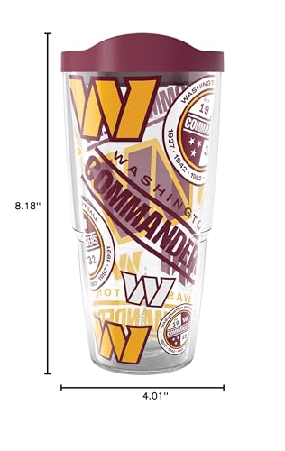 Tervis NFL Washington Commanders-All Over Insulated Tumbler, 1 Count (Pack of 1), Classic