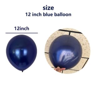 Tangser Pearl Night Blue Balloons, Navy Blue Balloons 12 inch, Dark Blue Balloon 100 Pcak, globos Azul Marino, Midnight Blue Ballons, Latex Balloon for Birthday Party Baby Shower Wedding Decorations