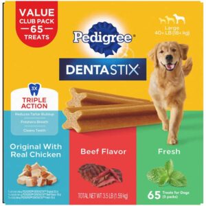 pedigree dentastix 65 piece variety pack, 3.5 pound