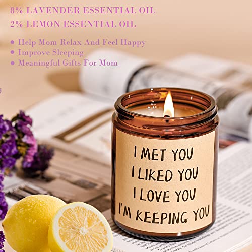 Gifts for Women, Birthday Gifts for Women, Funny Romantic Candles Gifts for Her,Anniversary Thanksgiving Christmas Mother's Day Gifts for Women Girlfriend Wife, Lavender Soy Scented Candles(7Oz)