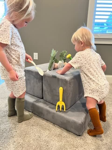 Figgy Modular Play Couch for Kids – Waterproof & Oeko-TEX Certified | Made in USA with Hook and Loop Connectors | Sensory Toy | Montessori Toy | Kid's Sofa & Indoor Climbing Playset