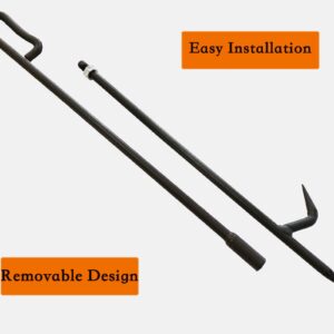 Fire Poker for Fire Pit. 34 Inc 2 Lb Heavy Duty Fireplace Poker Made of Diameter 0.47 Inc Solid Steel. Upgraded Campfire Poker for Fireplace, Camping, Fire Pit, Wood Stove, Outdoor& Indoor Use.