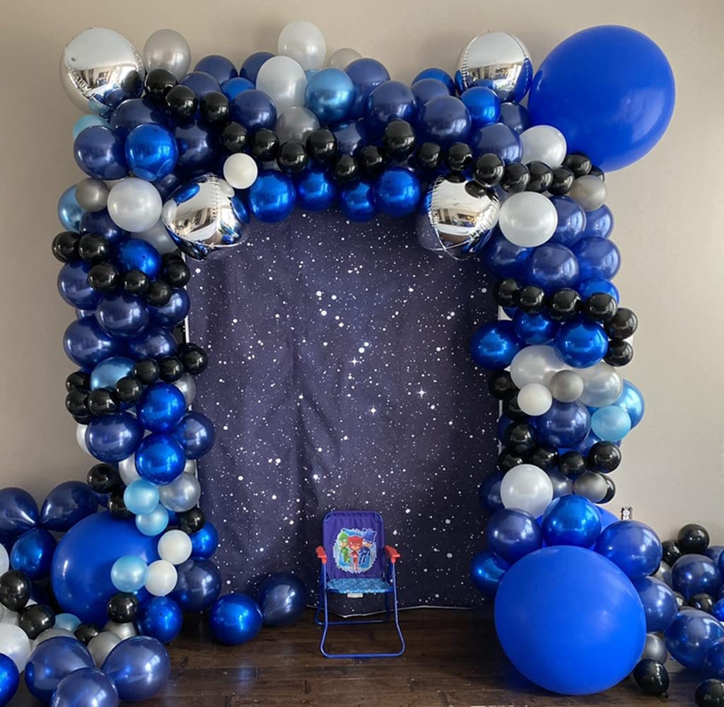 Tangser Pearl Night Blue Balloons, Navy Blue Balloons 12 inch, Dark Blue Balloon 100 Pcak, globos Azul Marino, Midnight Blue Ballons, Latex Balloon for Birthday Party Baby Shower Wedding Decorations