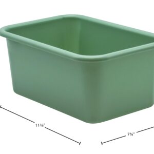 Teacher Created Resources Eucalyptus Green Small Plastic Storage Bin 6-Pack (TCR2088582)