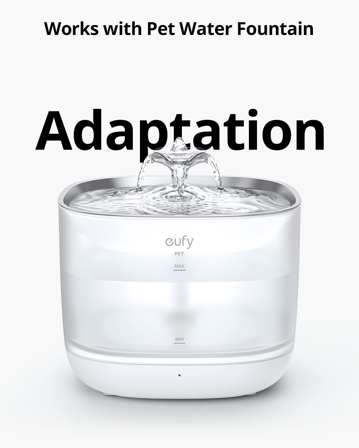 eufy Pet Water Fountain Filter Pack, 4 Official Filters for Pet Water Fountain The Stainless Steel Automatic Water Dispensers for Dogs and Cats, Triple Filtration System