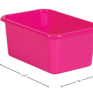 Teacher Created Resources Pink Small Plastic Storage Bin 6-Pack (TCR2088576)