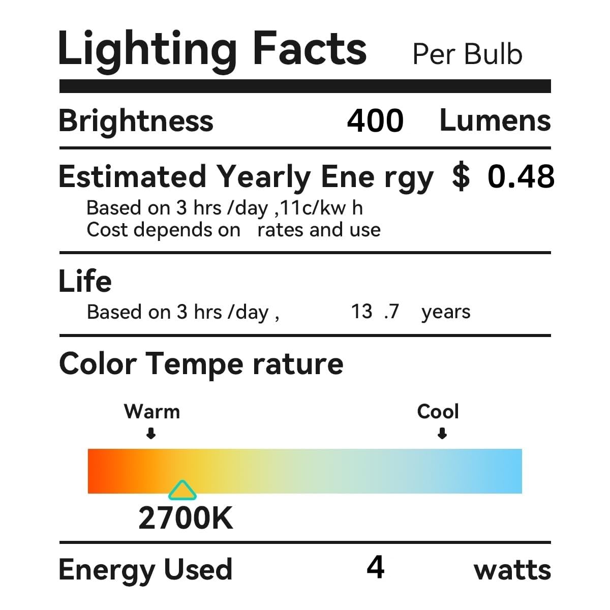 AMDTU E12 LED Bulb, Frosted Chandelier Light Bulbs 2700K Soft Warm White, 40W Type B Candelabra Light Bulbs Small Base, Dimmable, 2 Pack