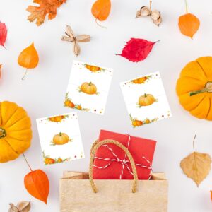 Treasure Cove Thanksgiving Table Place Cards Fall Pumpkin Tent Name Cards Guest Table Seating 25Pcs