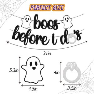 Boos Before I Do’s Banner Halloween Ghost Ring Diamond Themed for Boy Girl Bachelorette Wedding Bride to Me Bridal Shower Party Decorations