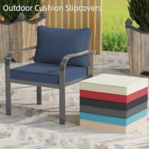 ASJMR Outdoor Cushion Covers 11 Pieces Patio Cushion Covers Replacement for Outdoor Furniture Patio Furniture Set Outdoor Cushion Slipcovers, Outdoor Seat Cushion Covers and Back Pillow Covers - Navy