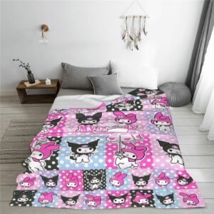 GGQQ Throw Blanket for Men Women Kids,Cute Cartoon Flannel Blankets Suitable for Home,Office Work,Pet Keep Warm 50"X40"