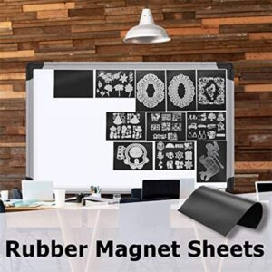 20Pcs Rubber Magnetic Sheets 0.5mm Thickness with Clear Stamp Die Storage Pockets 48 Label StickerResealable Plastic Storage Pocket Large Envelope Case Cutting Dies Stencil Organizer forCard Making