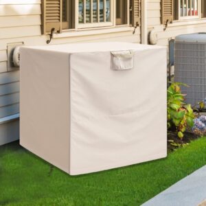 Air Conditioner Cover for Outside Units-Reliable AC Cover Water Resistant Fabric Windproof Design Square Fits up to 26 x 26 x 32 inches