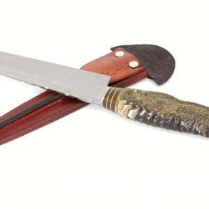 High durability handcrafted gaucho knife with ñandu nail handle, 420 MoV stainless steel made in Tandil Argentina