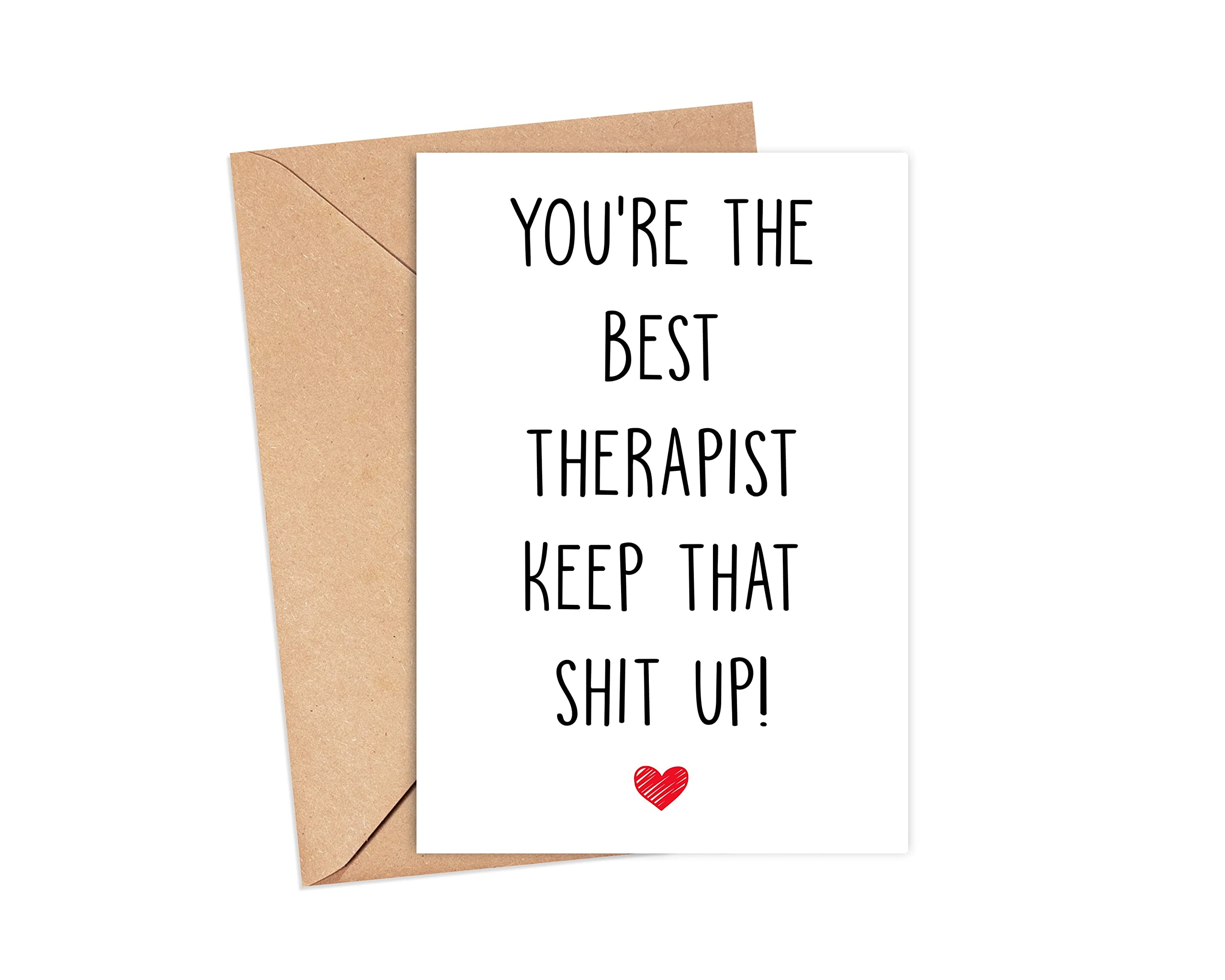 Emily gift You're The Best Therapist Keep That Shit Up - Therapist Birthday Card - Funny Card For Therapist - Thank You For Being My Therapist - Card Gifts For Therapist