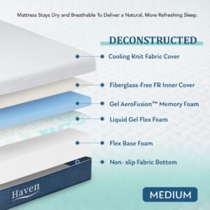 12 Inch King Mattress Memory Foam, Cooling Gel Bed Mattress in a Box, Fiberglass Free Medium Firm Mattress CertiPUR-US Certified, Made in USA