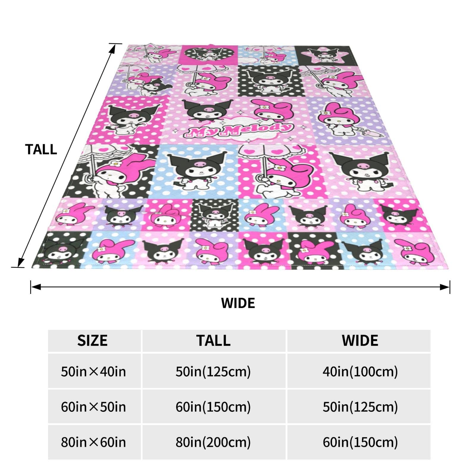 GGQQ Throw Blanket for Men Women Kids,Cute Cartoon Flannel Blankets Suitable for Home,Office Work,Pet Keep Warm 50"X40"