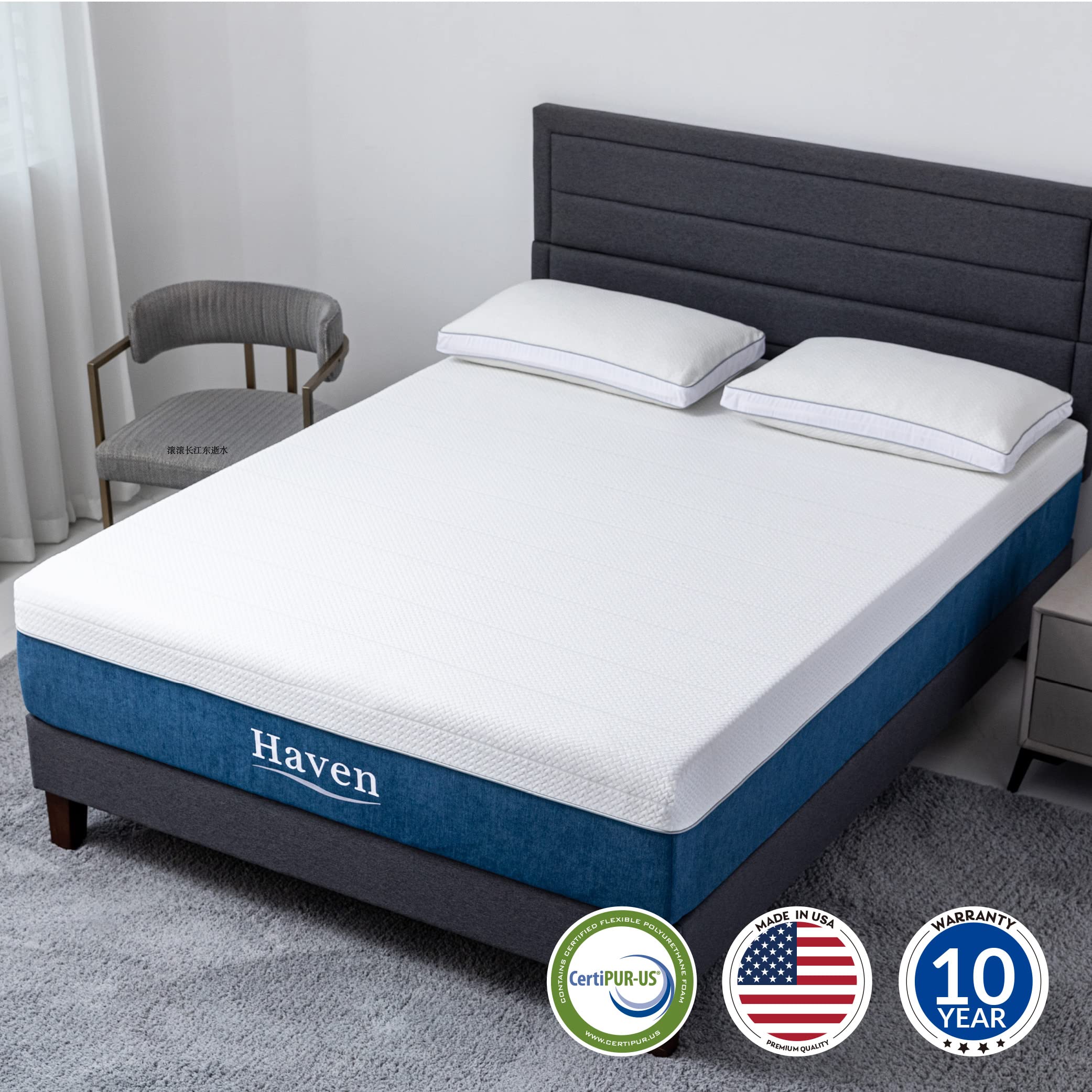 12 Inch King Mattress Memory Foam, Cooling Gel Bed Mattress in a Box, Fiberglass Free Medium Firm Mattress CertiPUR-US Certified, Made in USA