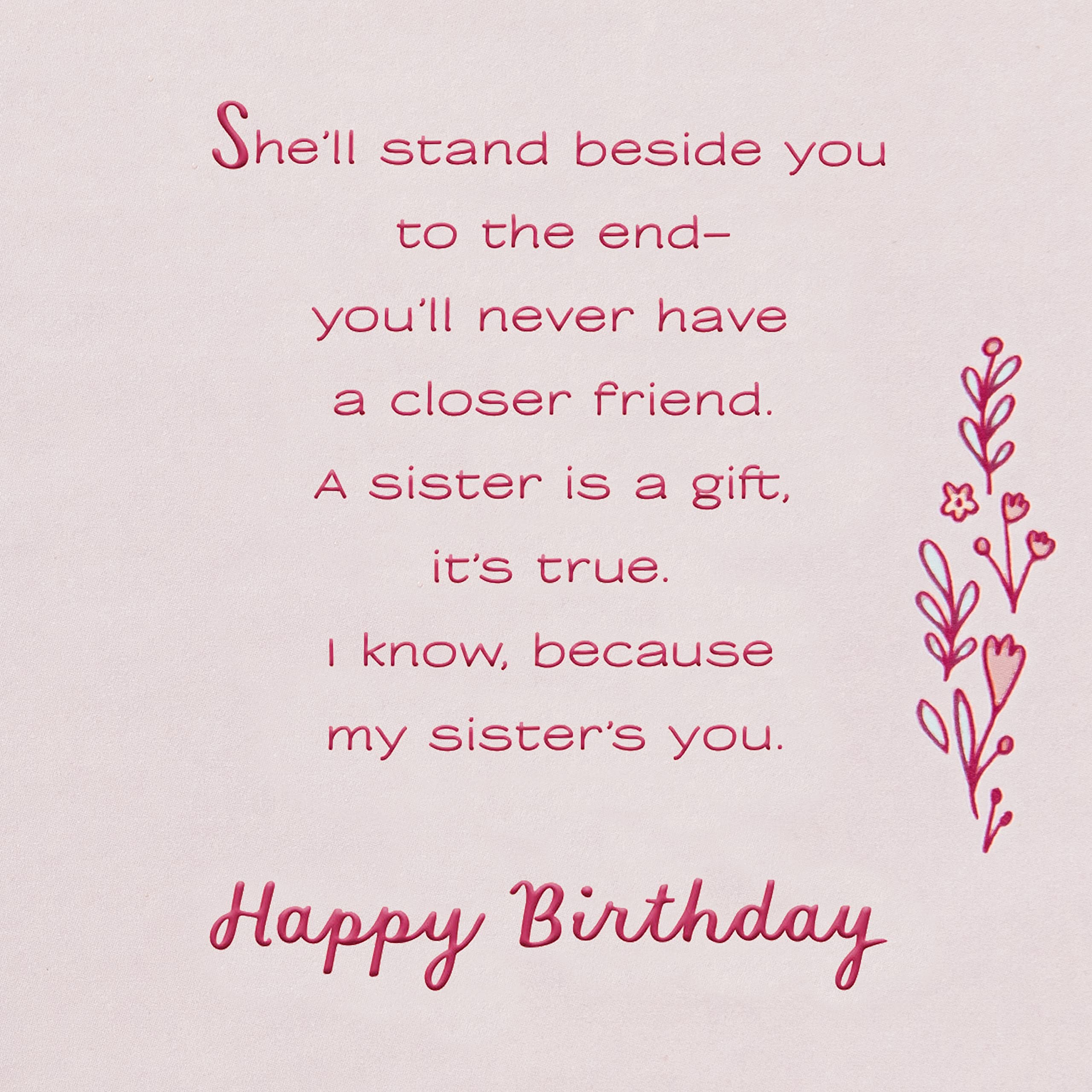 Hallmark Birthday Card for Sister (Sisters Forever)