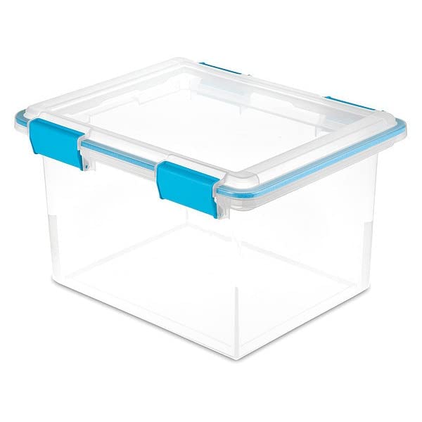 MDMprint Clear Storage Tote 18 1/2 in x 14 7/8 in x 11 1/8 in H, 1 PK