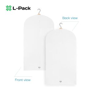 Kids Garment Bag, 30inch x 18inch White Breathable Clothes Cover for Baby Toddler and Child Garment Bag for Kids suit, Kids Garment Bags For Travel (WB1)