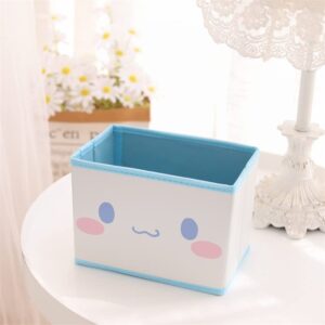 Cinnamoroll Collapsible Storage Bin, Cute Storage Box Foldable Baskets Kawaii Office Desk Organizer Cute Room Decor