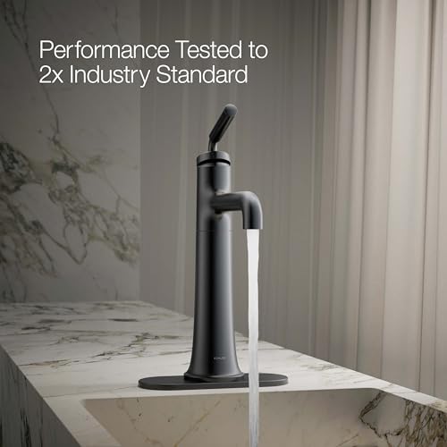 Kohler 26437-4-BL Tone Bathroom Sink Faucet, 1.2 gpm, Matte Black