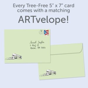 Tree-Free Greetings - Humorous Birthday Cards - Artful Designs - 1 Card + Matching Envelopes - Made in USA - 100% Recycled Paper - 5"x7" - Yoga Or Vodka (GO61230)