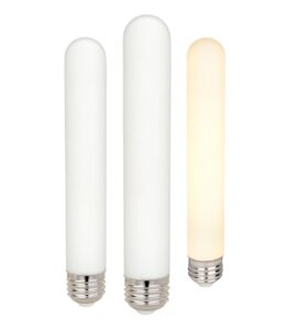 liii&artman led tubular long linestra bulb t9/ t10 6w 7.3inch e26 base matt white opal porcelain warm white 2700k high color accuracy cri95 400lm (3-pack)