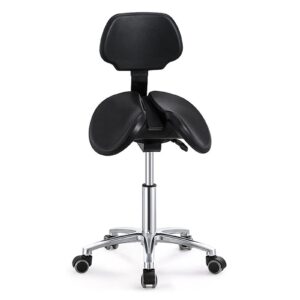 jmysd ergonomic split seat style backrest saddle stool adjustable dentist doctor saddle chair for hospital laboratory salon office home,a