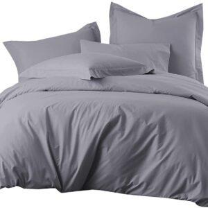 ARlinen Duvet Cover Set Super King 98X108, Dark Grey Comforter Cover Bedding 3 Pieces Duvet Cover with Zipper Closure, 4 Coner Ties -Microfiber Duvet Cover (Super King Size, Dark Grey)