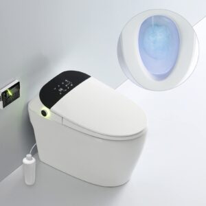 elongated one piece smart toilet - with bidet soft closing seat,smart toilet with foam layer,no water pressure restriction