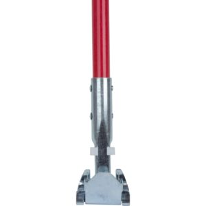 SPARTA Jaw Clamp Dust Mop Handle, Floor Dust Mop Frame Handle, Gripper Holder with Clip-On Connector for Floor Cleaning, Janitorial Supplies, Commercial Use, 60 Inches, Red