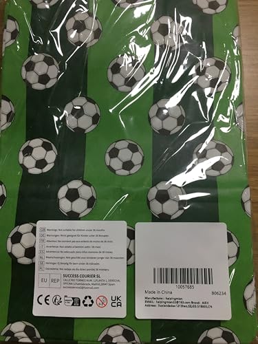 AIEX 16pcs Soccer Party Favor Paper Bags, Football Themed Party Bags with Handles Soccer Goodie Bags Treat Candy Bags for Kids Adults Birthday Party Supplies (Dark Green)