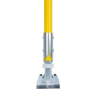 SPARTA Jaw Clamp Dust Mop Handle, Floor Dust Mop Frame Handle, Gripper Holder with Clip-On Connector for Floor Cleaning, Janitorial Supplies, Commercial Use, 60 Inches, Yellow