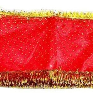 ALTIN STORE MATA Ki Chunari, Decorative Red Cloth for Asan, Phatka for All Goddesss, Indian Traditional Chunri for Hindu God Holy Chunni(30x20cm, Pack of 2), GH-KMH