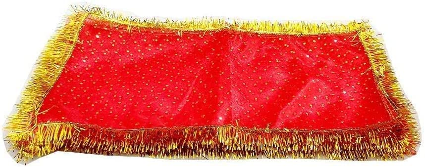 ALTIN STORE MATA Ki Chunari, Decorative Red Cloth for Asan, Phatka for All Goddesss, Indian Traditional Chunri for Hindu God Holy Chunni(30x20cm, Pack of 2), GH-KMH