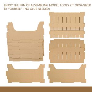 Bucasso Parts Shelf for Gundam, Model Shelf, Placing Rack, Action Figures DIY Model Making Accessories, MDF Material, Wooden Runner Stand for Gundam Hobby Model Making Parts, GK7