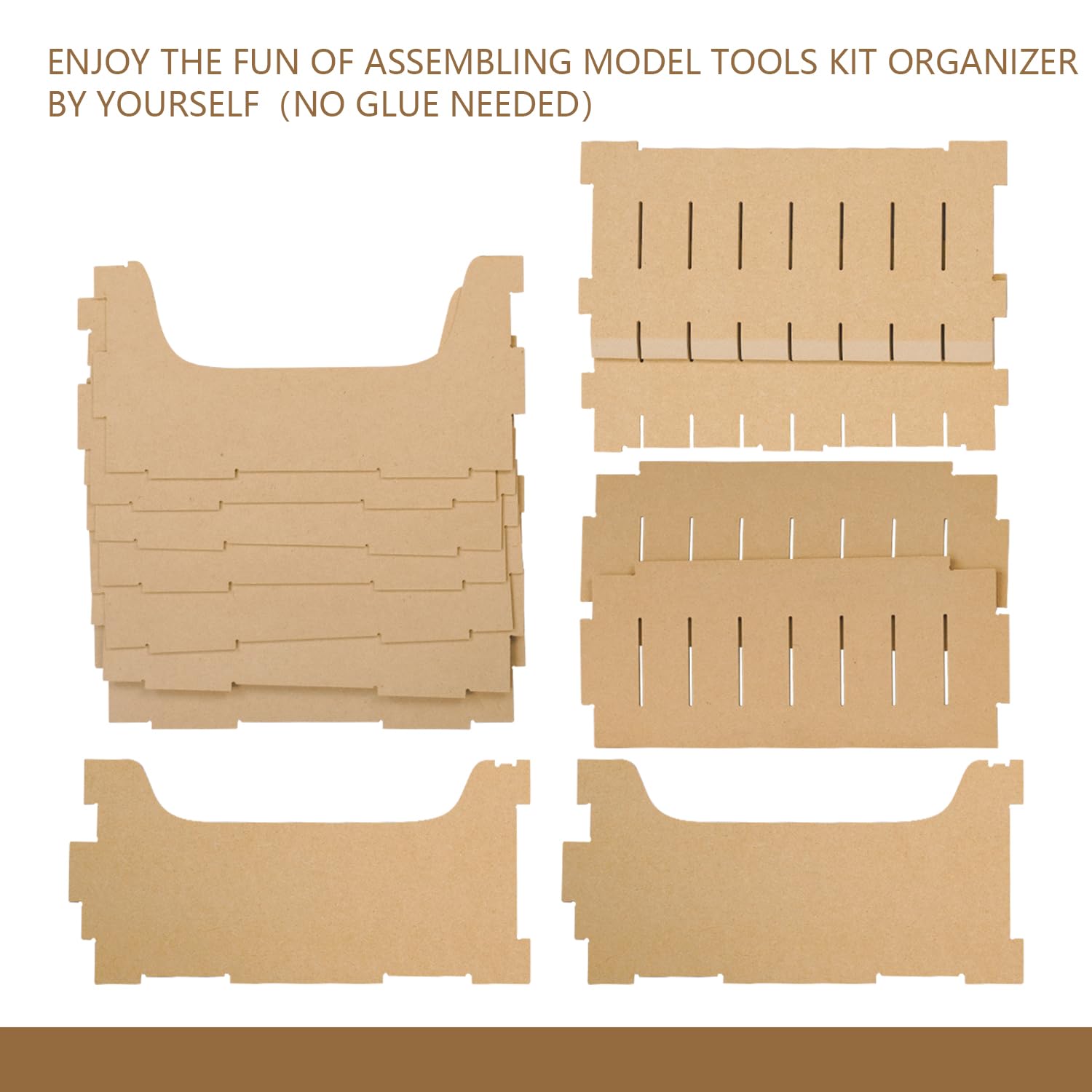 Bucasso Parts Shelf for Gundam, Model Shelf, Placing Rack, Action Figures DIY Model Making Accessories, MDF Material, Wooden Runner Stand for Gundam Hobby Model Making Parts, GK7