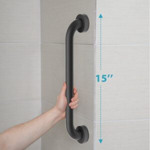 Gabrylly 15“ Grab Bar Handle for Bathroom Bathtubs and Showers, Matte Black