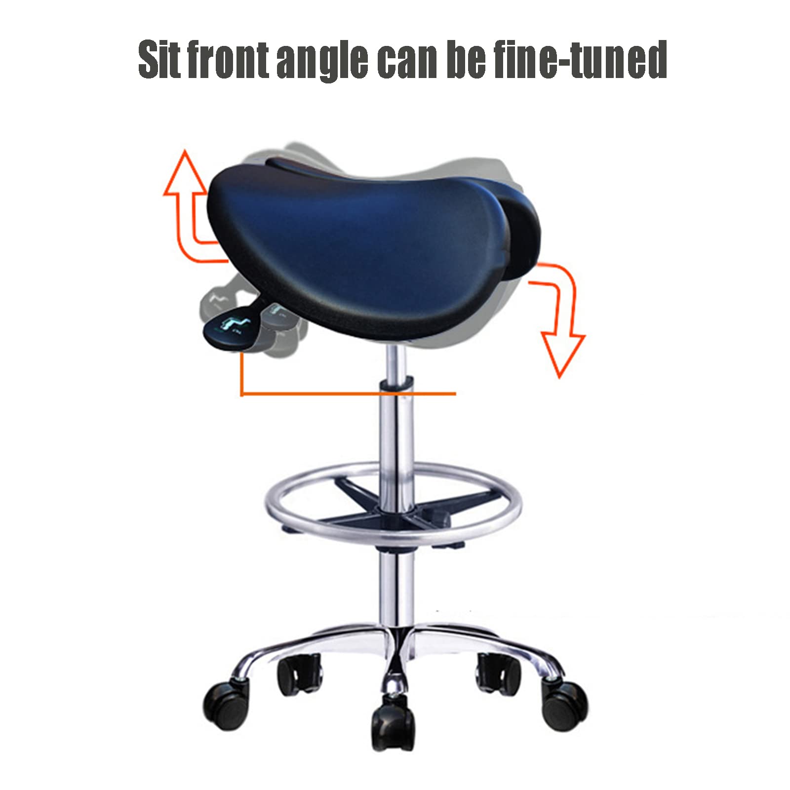 JMYSD Ergonomic Split Saddle Stool Dentist Chair Dental Stool Height Adjustable for Hospital Laboratory Salon Office Home,A2