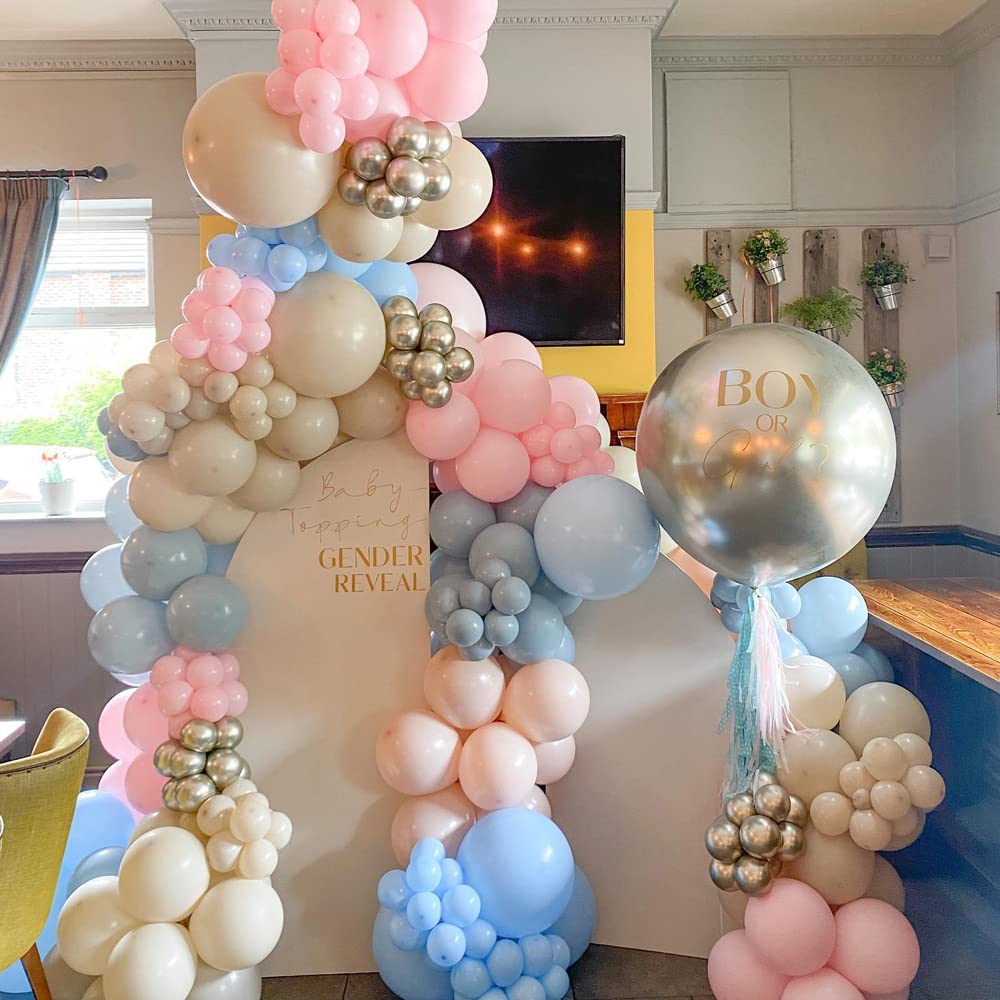 Gender Reveal Balloon Arch Pink And Blue Garland Kit For Boy Or Girl Pastel Party Decoration Baby Birthday