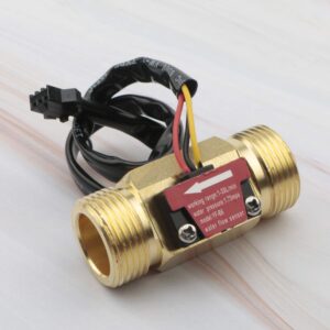 Pxyelec 1Pcs G3/4" Hall Effect Liquid Water Flow Sensor Brass Switch Flowmeter Counter Meter DC 5V 1-30L/min