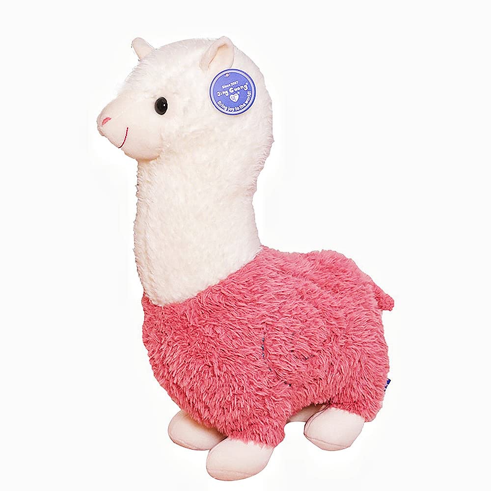 XIYUAN 18inch Alpaca Plush Hug Pillow Toy Alpaca Doll Toys Llama Plushie Stuffed Animal Llamacorn Plushie Doll Toy Soft Fluffy Cushion and Gift (Pink)