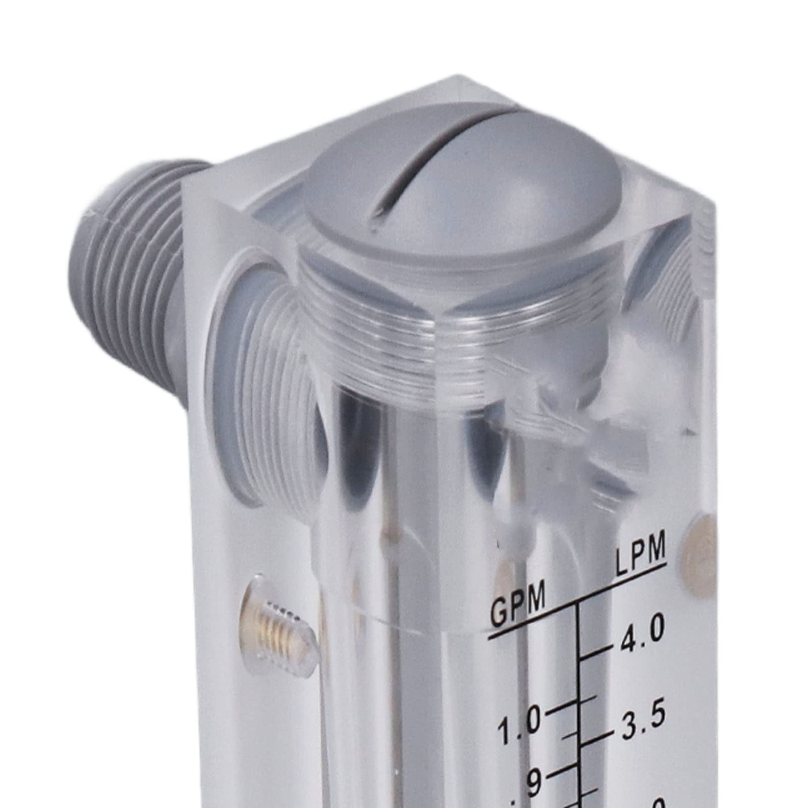 0.1-1GPM Panel Type Tube Liquid Flowmeter Adjustable Knob Water Liquid Meter Liquid Measuring Tool