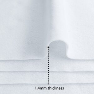 Jtnohx White Felt Fabric, Soft Felt Sheets for Crafts, 1.4mm Thick 8"x12" Craft Felt 20Pcs for Sewing DIY Projects (White)