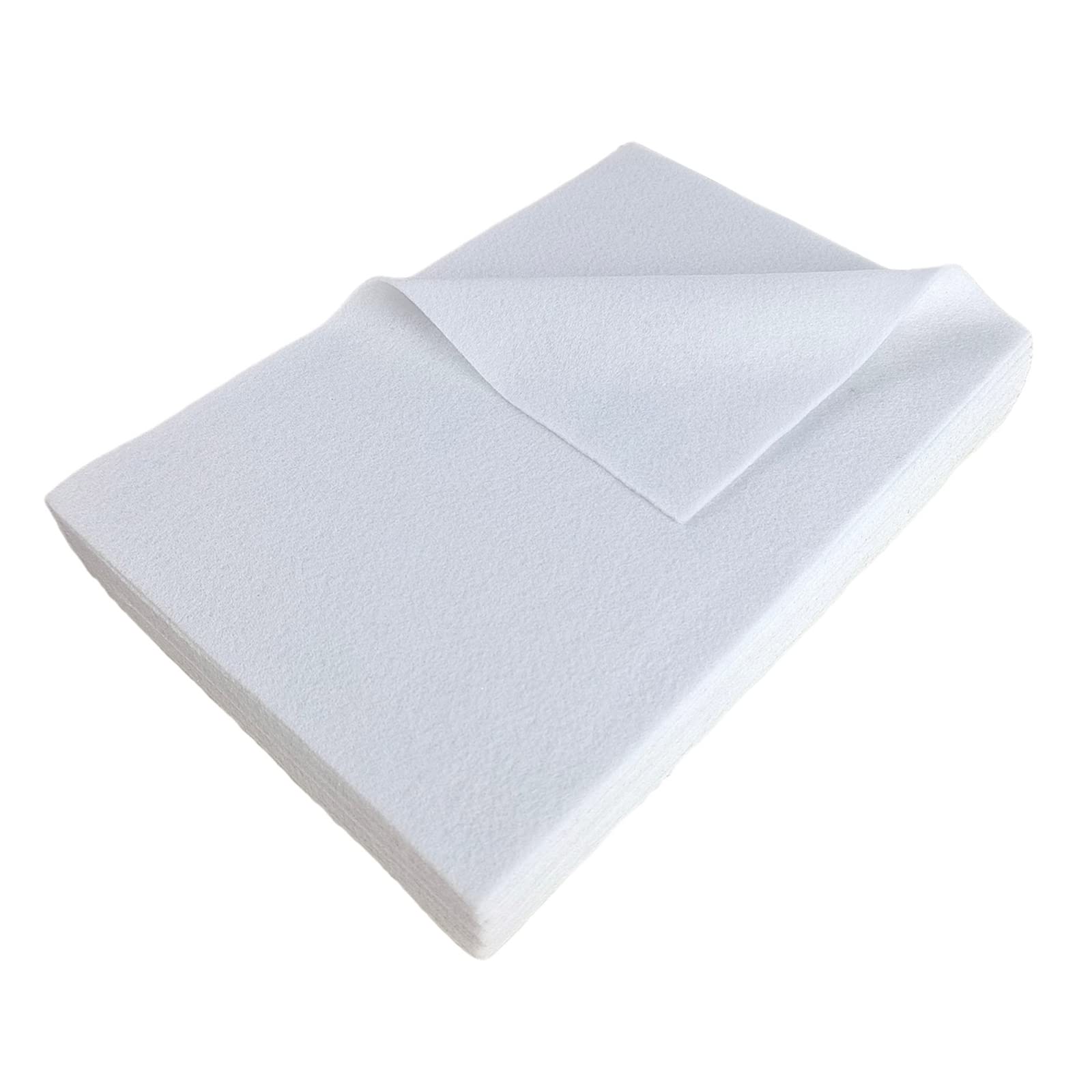 Jtnohx White Felt Fabric, Soft Felt Sheets for Crafts, 1.4mm Thick 8"x12" Craft Felt 20Pcs for Sewing DIY Projects (White)