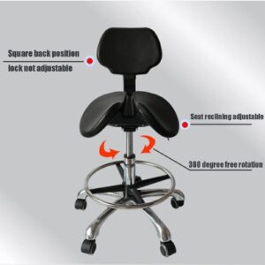 JMYSD Ergonomic Split Saddle Stool Dentist Chair Dental Stool Height Adjustable for Hospital Laboratory Salon Office Home,A2