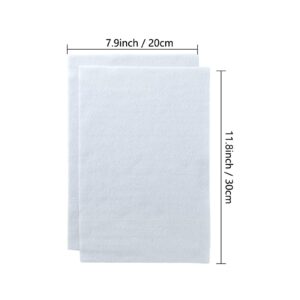 Jtnohx White Felt Fabric, Soft Felt Sheets for Crafts, 1.4mm Thick 8"x12" Craft Felt 20Pcs for Sewing DIY Projects (White)